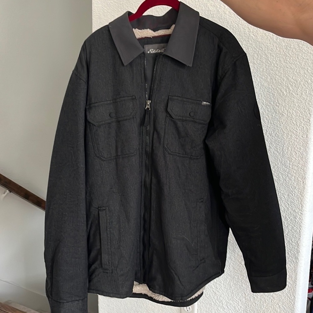 Eddie Bauer Sherpa lined mens jacket
